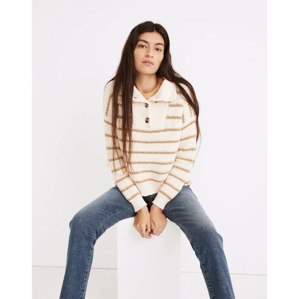 MADEWELL CANBY COLLARED SWEATER WOMENS SIZE XS - Picture 2 of 12